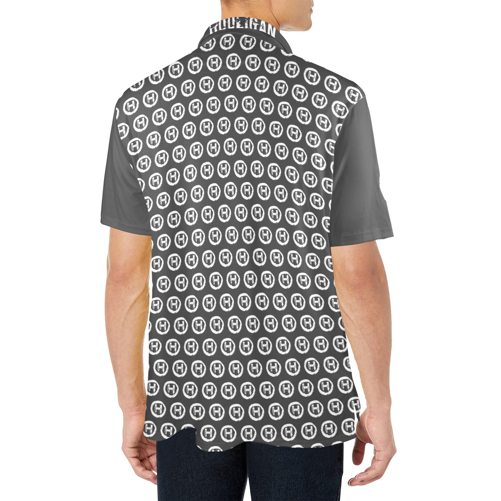 Hooligan Golf-Tee Men's All Over Print Polo Shirt (Model T55) - Image 3