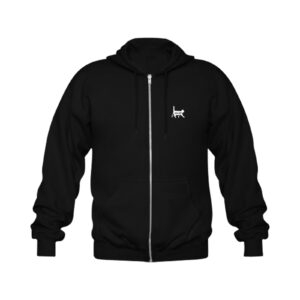 Hooligan Cat Hoodie Classic Full Zip Hooded Sweatshirt (Model H02)