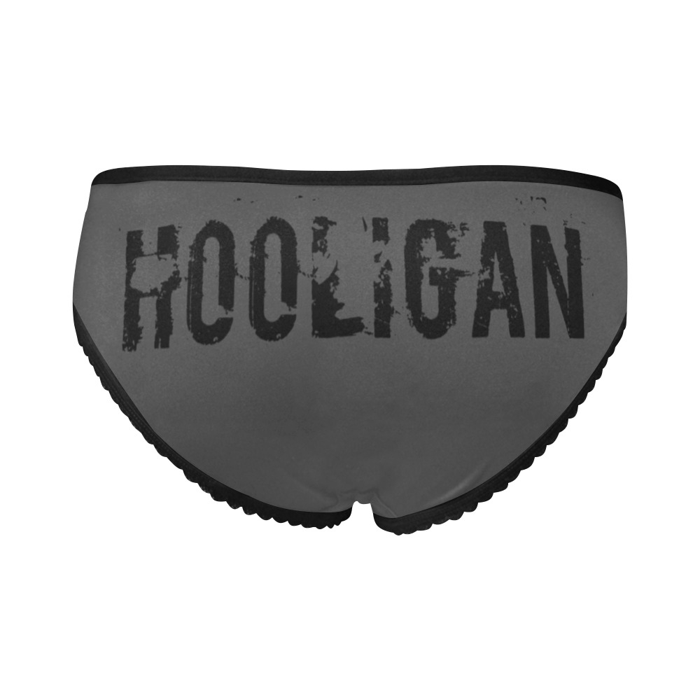 Female Hooligan Unders (Dark Grey) Women's All Over Print High-cut Briefs (ModelL14) (Made In AUS) - Image 4