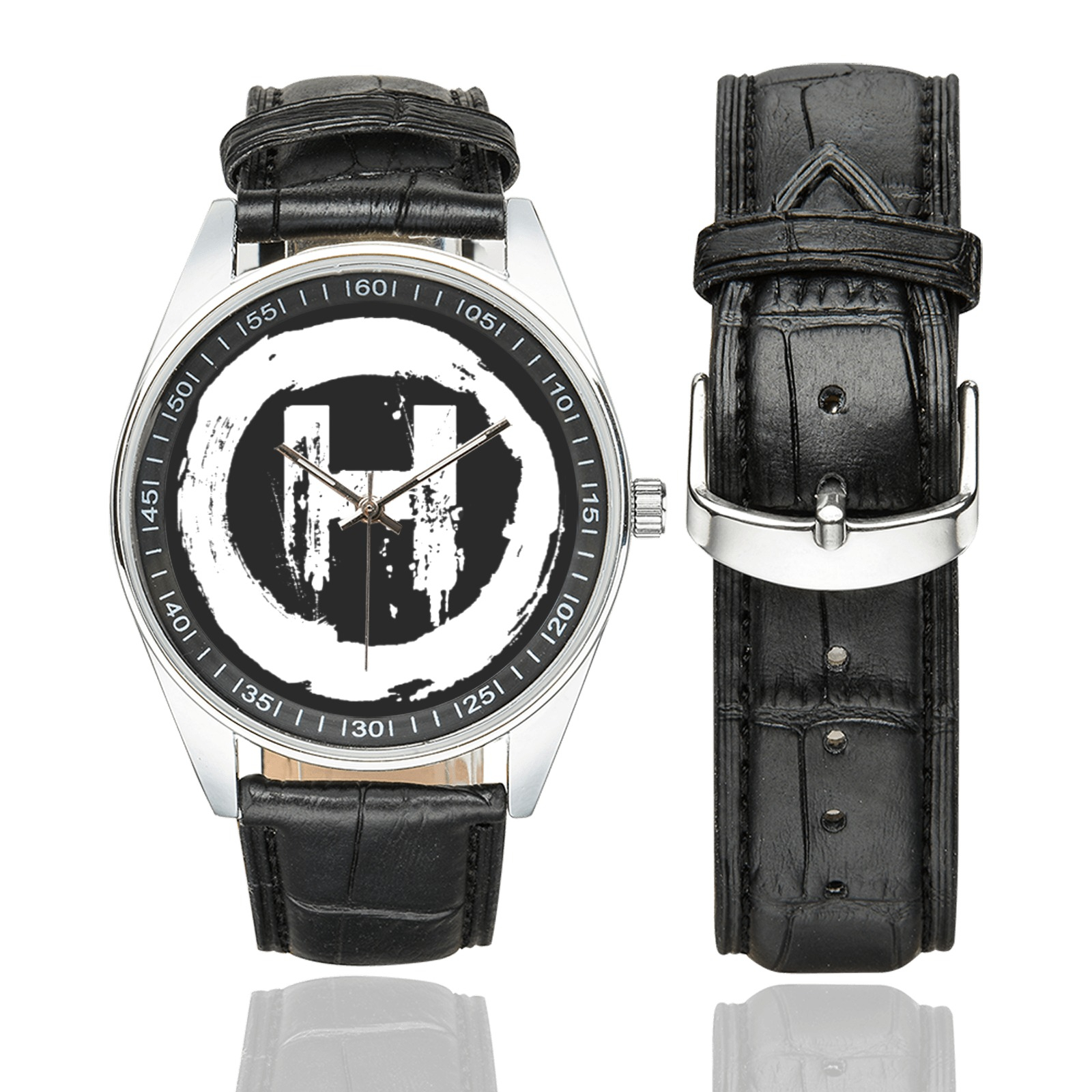 Mens H-Watch Men's Casual Leather Strap Watch (Model 211)
