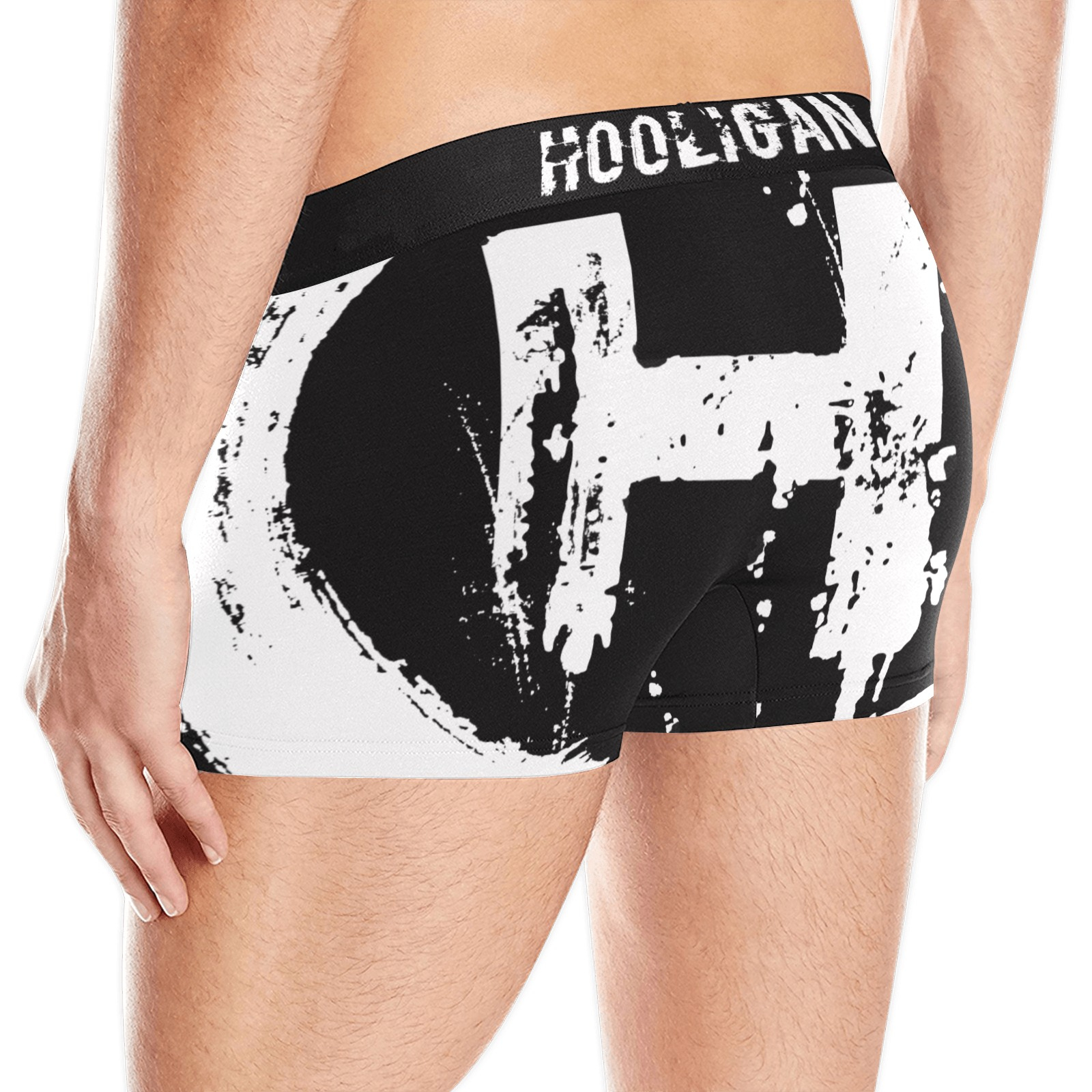 Mens Hooligan Boxer Briefs Men's Boxer Briefs with Custom Waistband(ModelL10) - Image 2