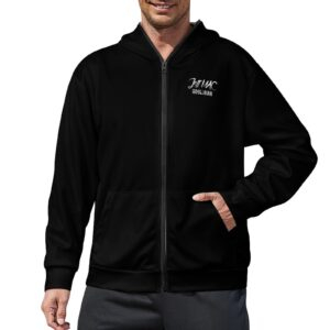 Mens Big-H Zipper Face Hoodie Men's Full Zip Hoodie(WY14)
