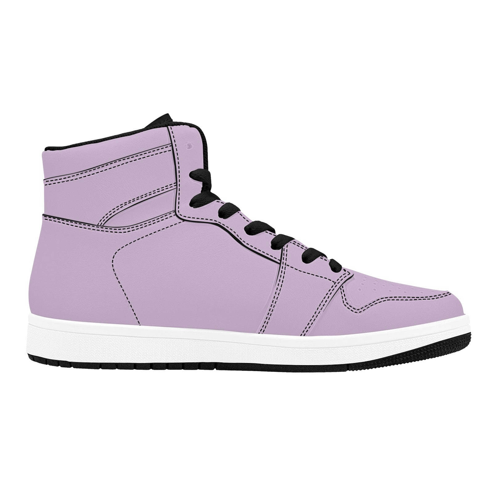 Lady Hooligan Hi-Tops (Light Purple) Women's High Top Sneakers (Model 20042) - Image 2