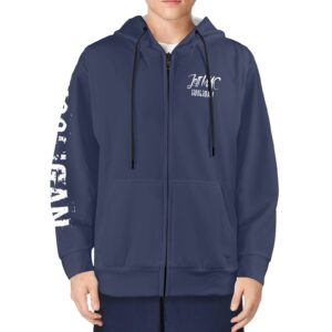 JM Hooligan Hoodie (Navy) Men's Fleece Full-Zip Hoodie (Model H60)