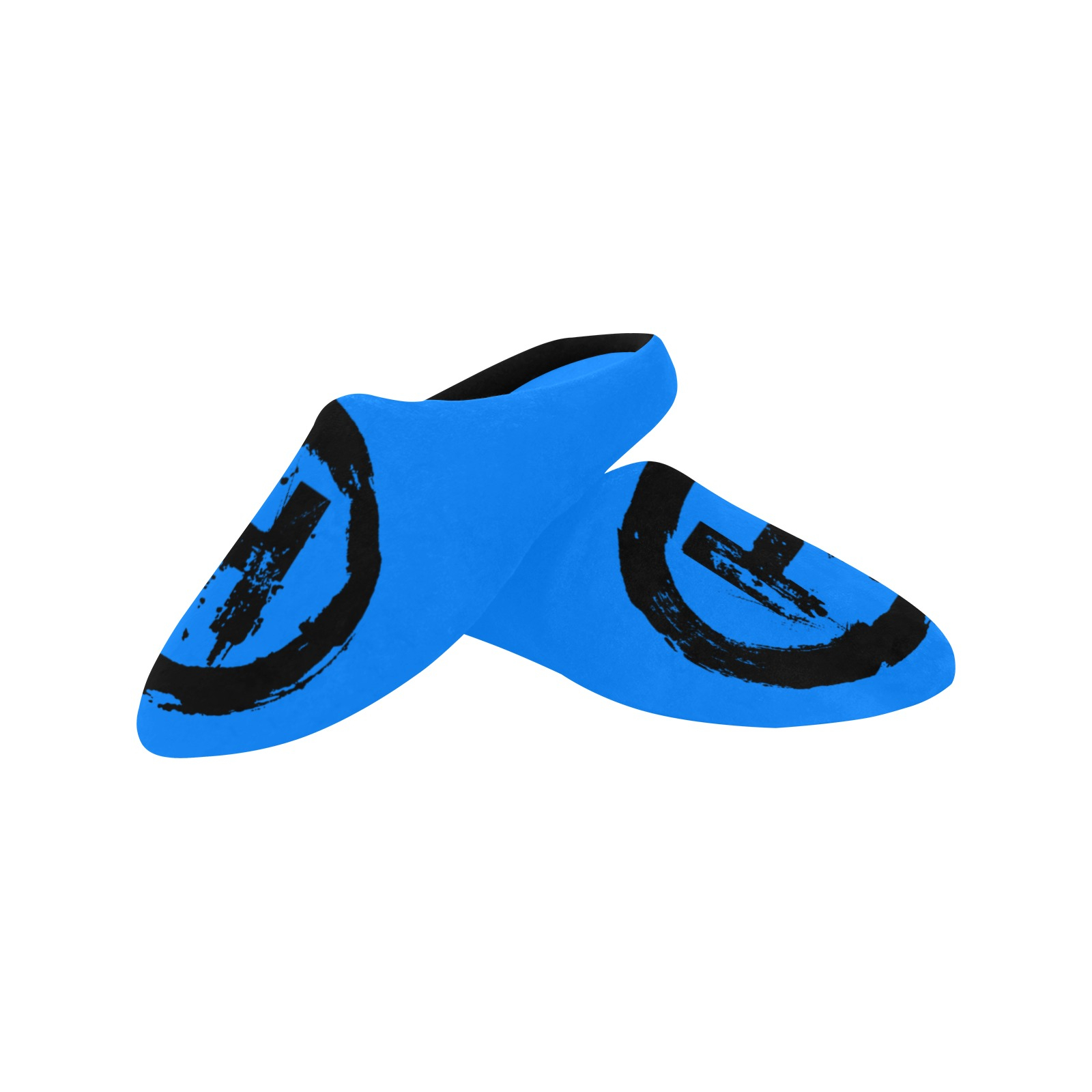 H Mens Slippers (Blue) Men's Non-Slip Cotton Slippers (Model 0602) - Image 5