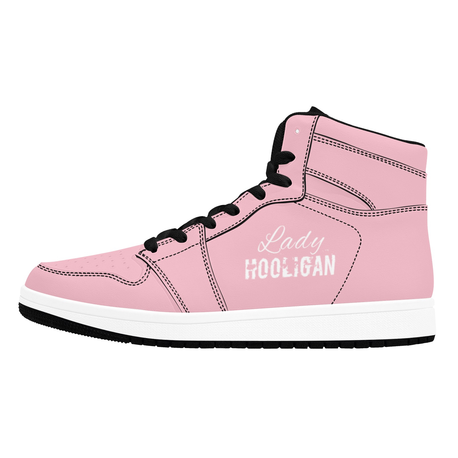 Lady Hooligan Hi-Tops (Pink) Women's High Top Sneakers (Model 20042)