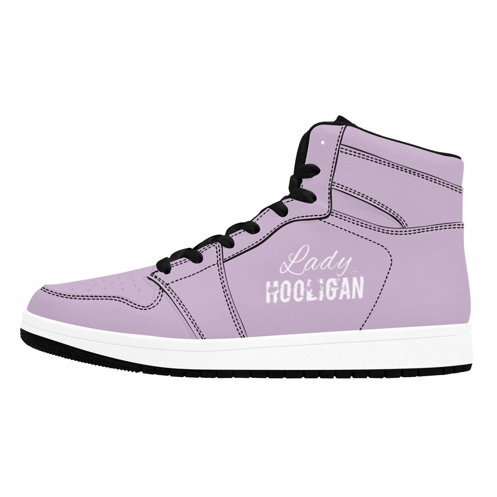 Lady Hooligan Hi-Tops (Light Purple) Women's High Top Sneakers (Model 20042)