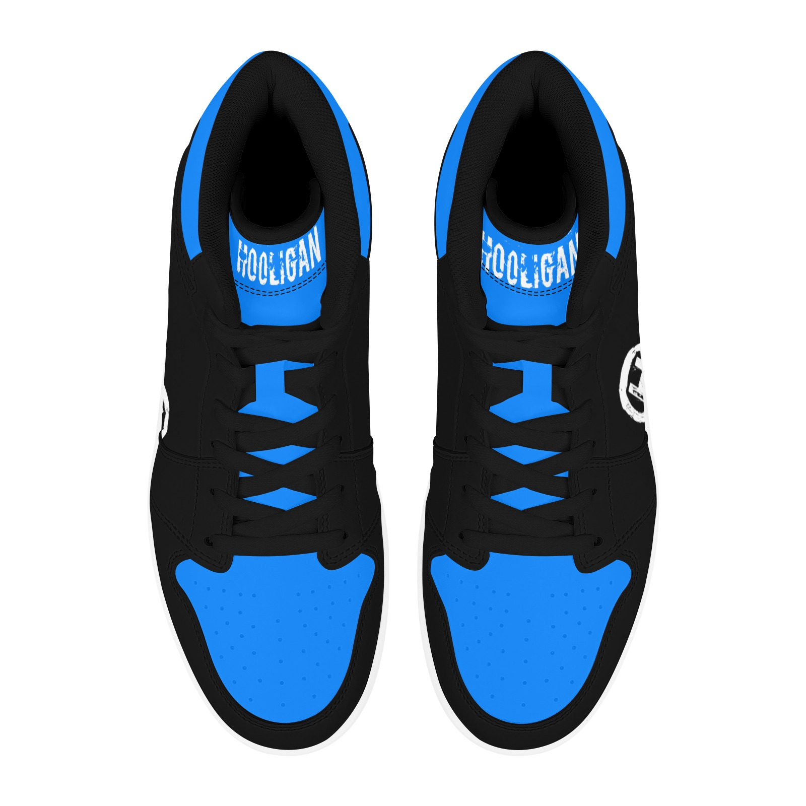 Hooligan High tops (Black/Blue) Men's High Top Sneakers (Model 20042) - Image 5