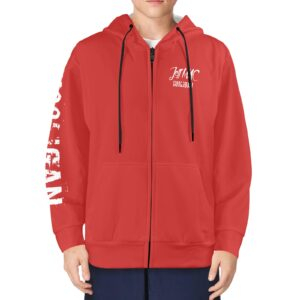 JM Hooligan Hoodie (Red) Men's Fleece Full-Zip Hoodie (Model H60)