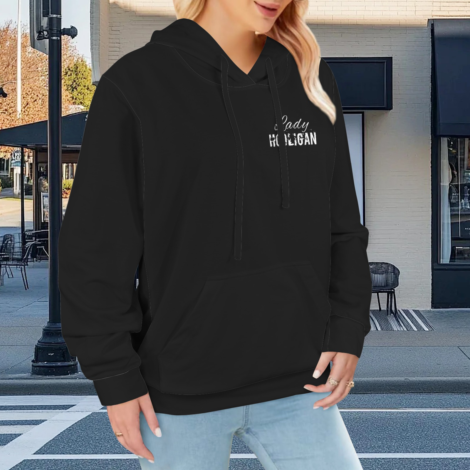 Lady Hooligan (Minimal) Pullover Hoodie - Image 2