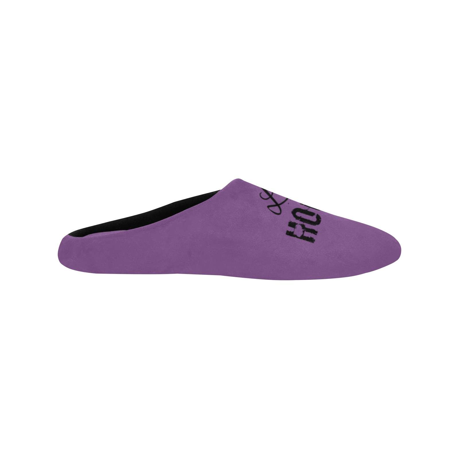 Lady Hooligan Slippers (Purple) Women's Non-Slip Cotton Slippers (Model 0602) - Image 3