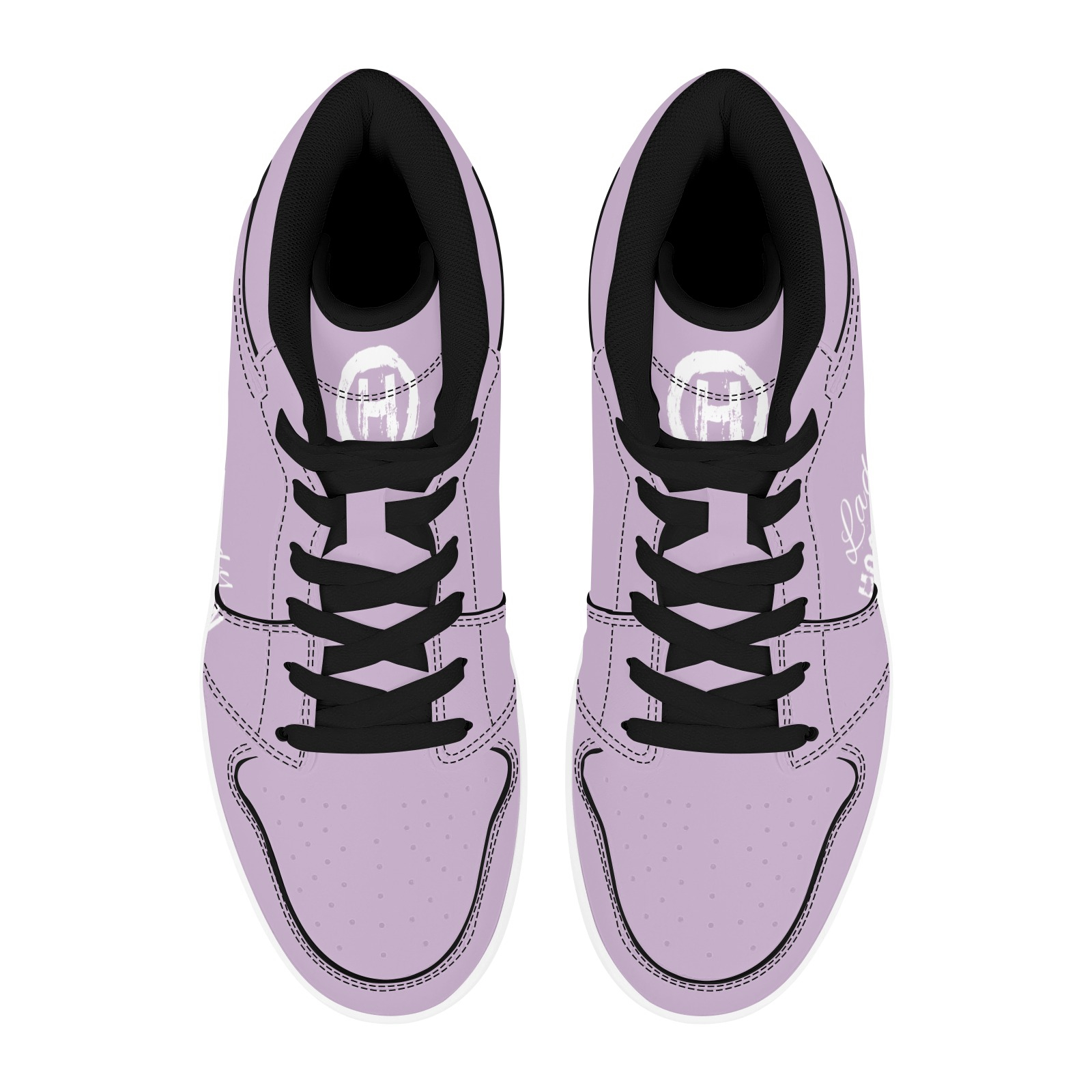 Lady Hooligan Hi-Tops (Light Purple) Women's High Top Sneakers (Model 20042) - Image 5