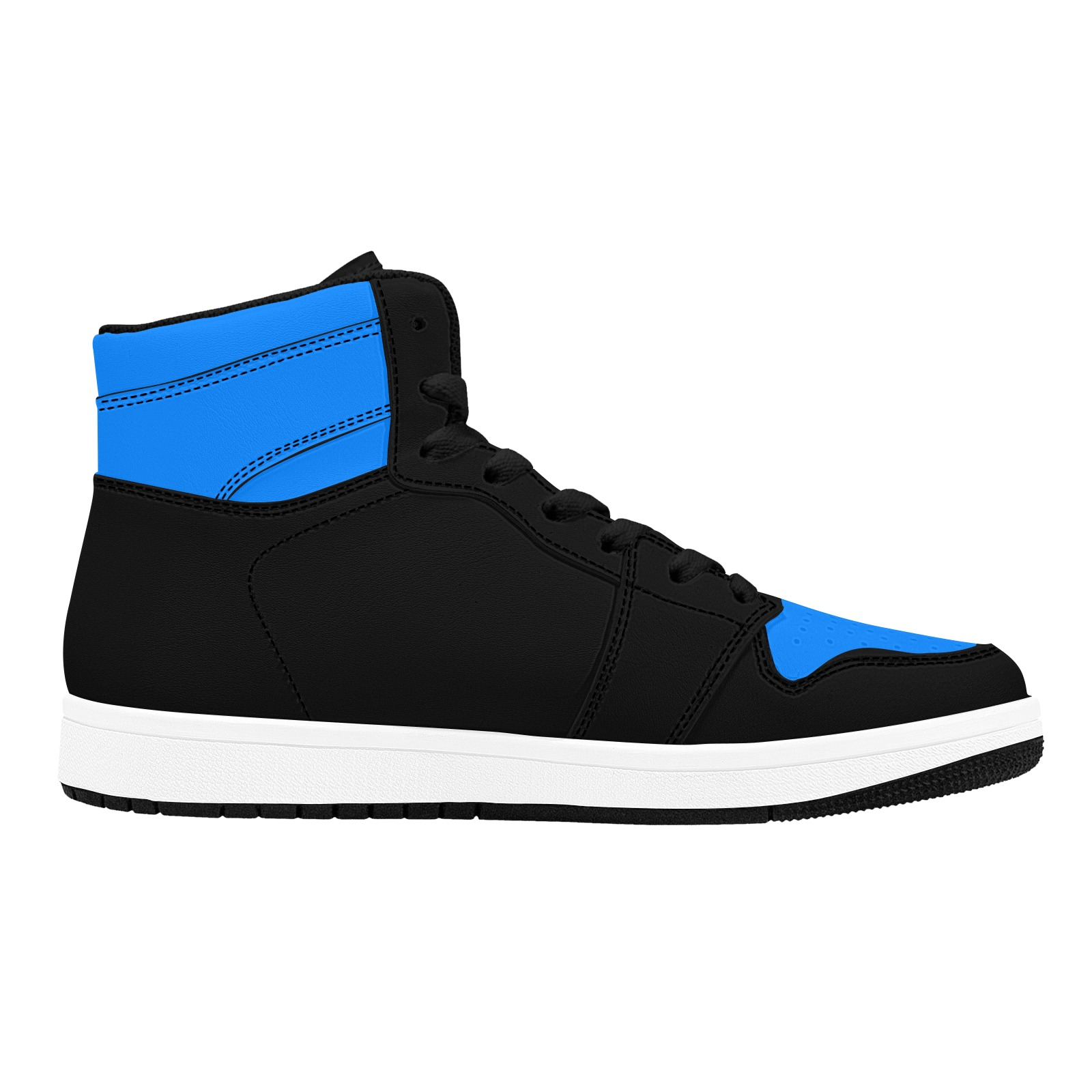 Hooligan High tops (Black/Blue) Men's High Top Sneakers (Model 20042) - Image 2