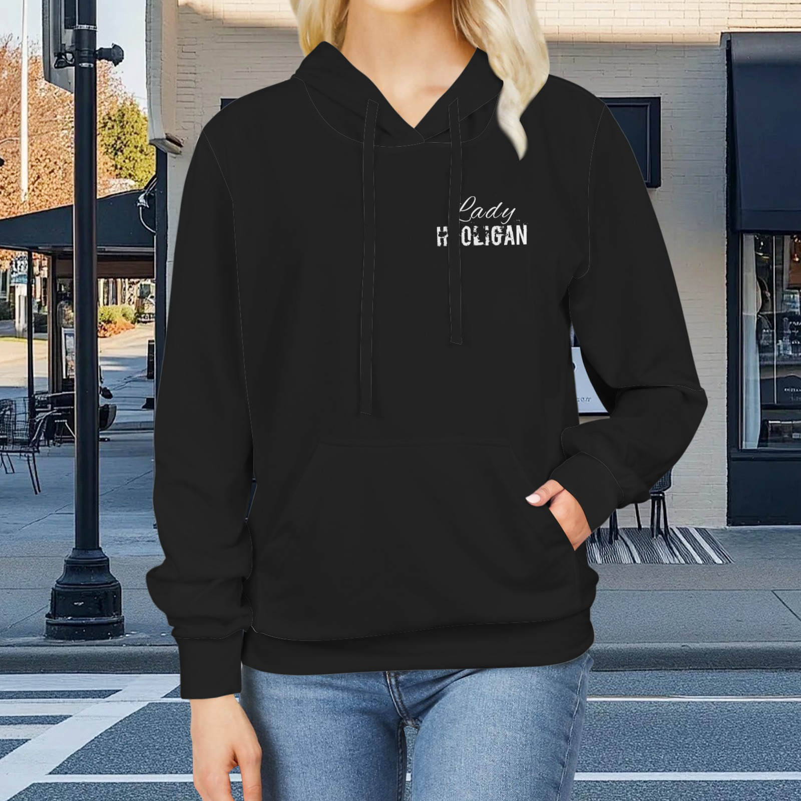 Lady Hooligan (Minimal) Pullover Hoodie